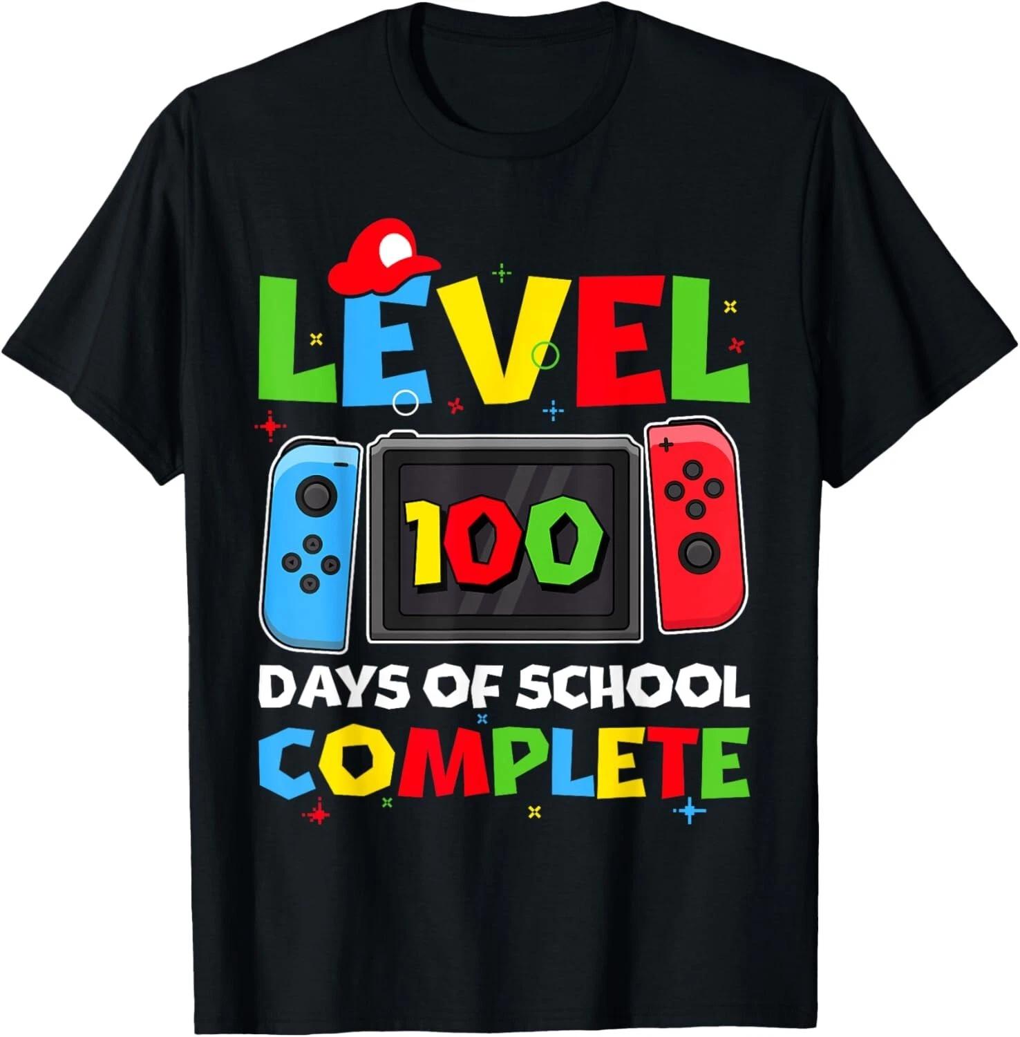 Level 100 Days Of School Complete Video Game 100th Day Boys Gift Unisex T-Shirt S