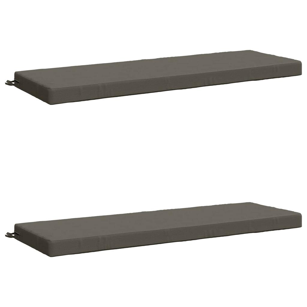 2 piece Bench Cushions SOEST 2 pcs. 100percent Polyester Gray