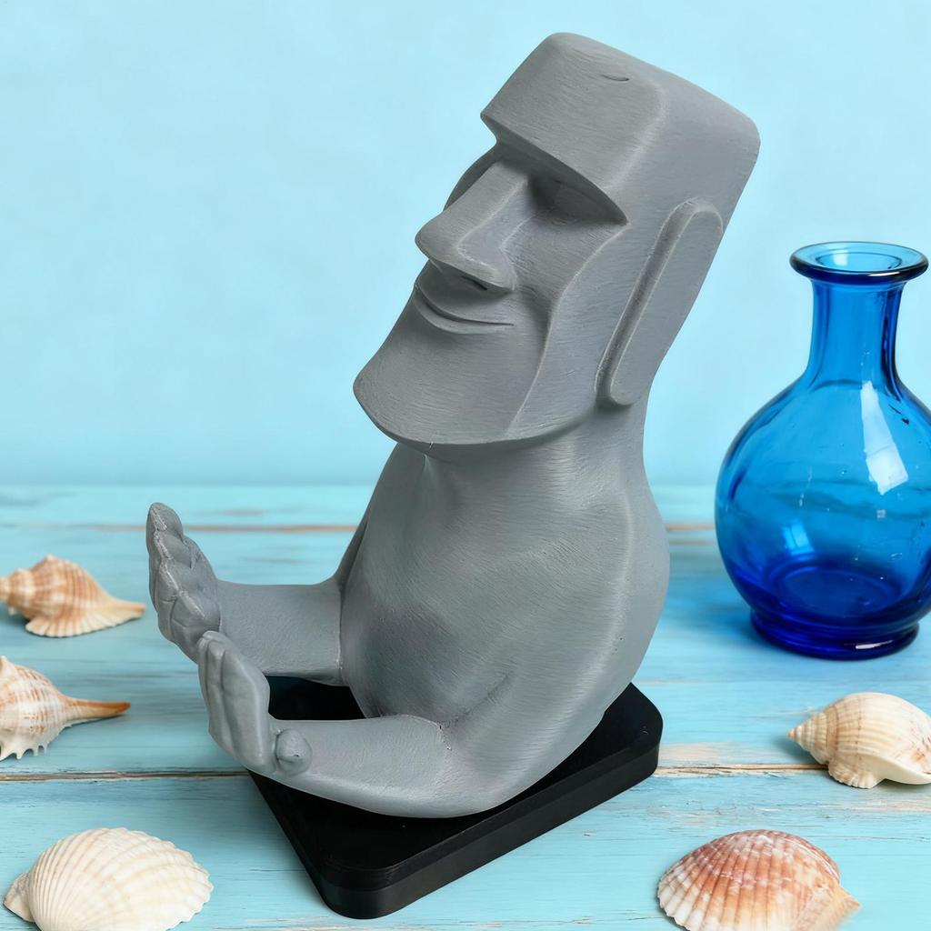 Controller Holder Stone Man Sculpture Cell Phone Cradle for Gamer Men Boys Teen Boyfriend Living Room Desk Bedroom Dorm