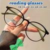 4PCS Ladies' Ultra Light Reading Glasses with Anti Blue Light Lenses Circular Frame Suitable for Daily Use