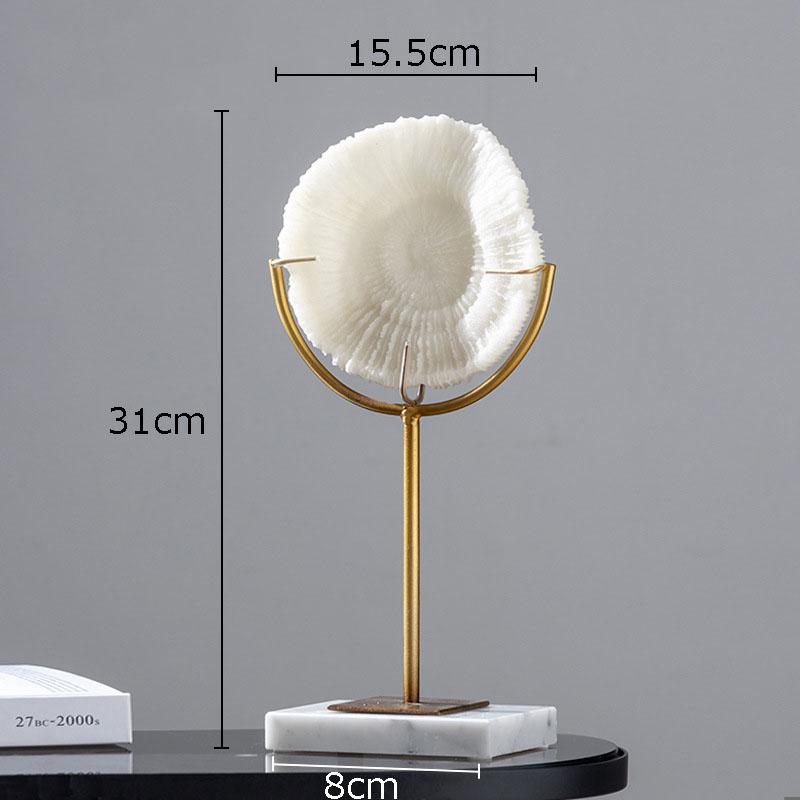 Creative Simulated Coral Resin Crafts Transparent Base Coral Statue Desk Decoration Ornaments Modern Home Decor Furnishings