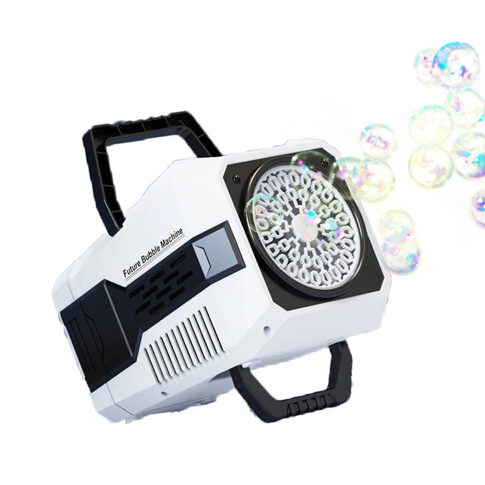 Seifenblasenmaschine für Hochzeitsbühne Kindertagsgeschenke Party-Spiele 40-Loch Seifenblasenpistole Blower Tragbares Automatisches Outdoor-Spielzeug white