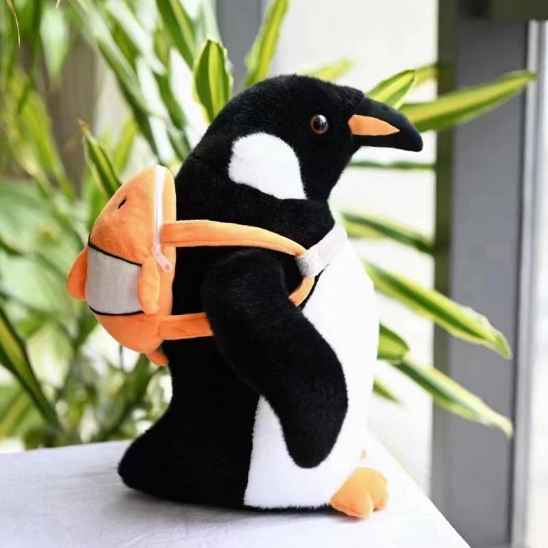 

Cute escape penguin doll plush toy doll machine doll backpack penguin doll aquarium commemorative gift 40cm
