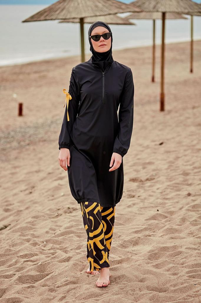 Muslimischer bescheidener islamischer Burkini-Strand-Schwimmanzug für Damen, Bademode, Hijab, Strandmode, Badeanzug 