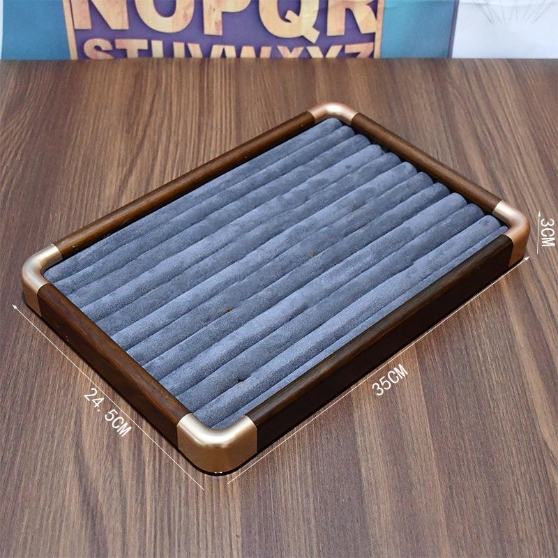 Solid Wood Jewelry Storage Tray Walnut Storage Box Jewelry Store Home Rings Necklaces Bracelets Organizer Family Store Display