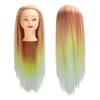 Hairdressing Mannequin Head Synthetic Braiding Hair Hairdresser Head Gradient Orange Yellow
