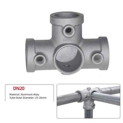 New 3\4" Pipe Fitting Connector Aluminum Alloy Steel Circular Frame Fasteners Elbow DIY Circular Pipe Connector Pipes