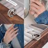 Chic Minimalist Women's Copper Ring Vintage Style Adjustable Open Design For Finger