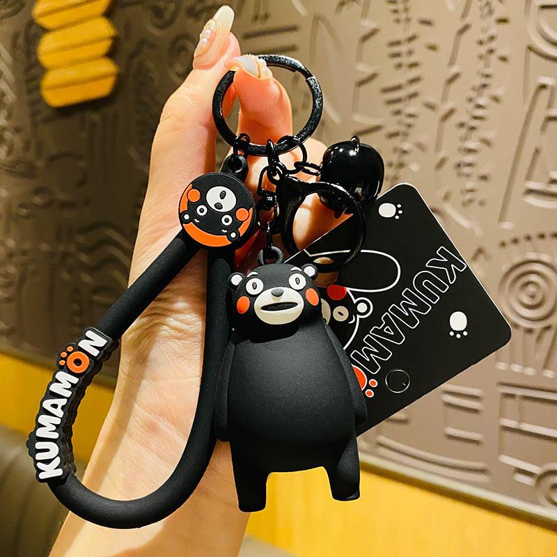 

Kumamon Multiple Postures Pvc Material Toy Keychain Bag Decorative Gift Pendant Standing