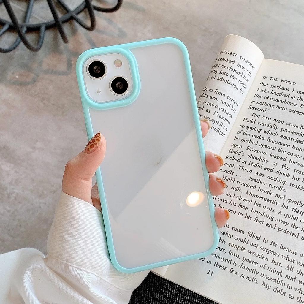 Luxury Clear Candy Color Phone Case For iPhone 17 16 15 14 13 12 11 Pro Max Plus 16E Shockproof Bumper Protective Cases Cover