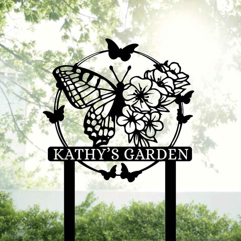 Vintage Metal Butterfly Yard Sign Waterproof Durable Outdoor Garden Decor Gift for Gardeners