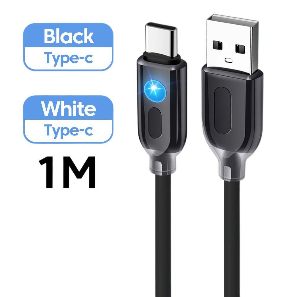 High Quality Universal 120W Type C Cable with LED Light Quick Charge Charging Cable 1M USB C Data Line