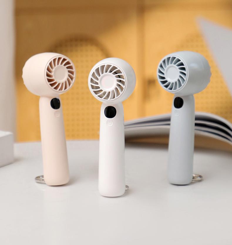 Compact USB Rechargeable Handheld Fan with 5-Speed Settings and Long Battery Life