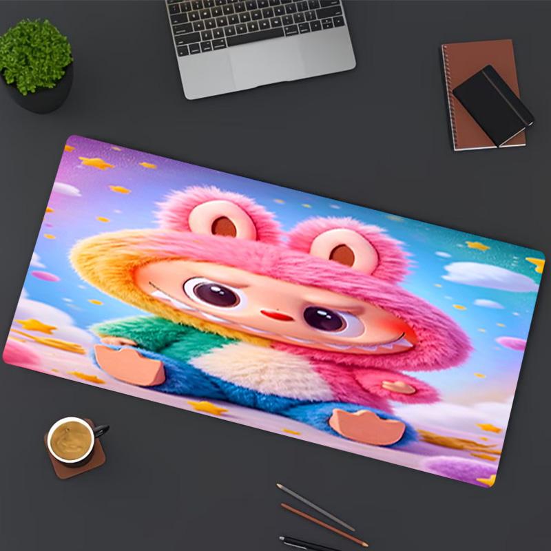 Labubu Print Mouse Pad, for Keyboard Pad Laptop PC Mat for Office Home Use, Desk Decor, Perfect Birthday Gift for Gamers