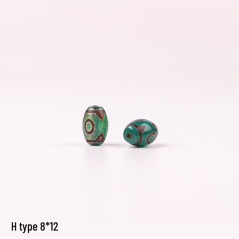 Зеленый Агат Трехглазый Девятиглазый Бусины Дзи Ручная Работа Ретро Ожерелье Аксессуары.