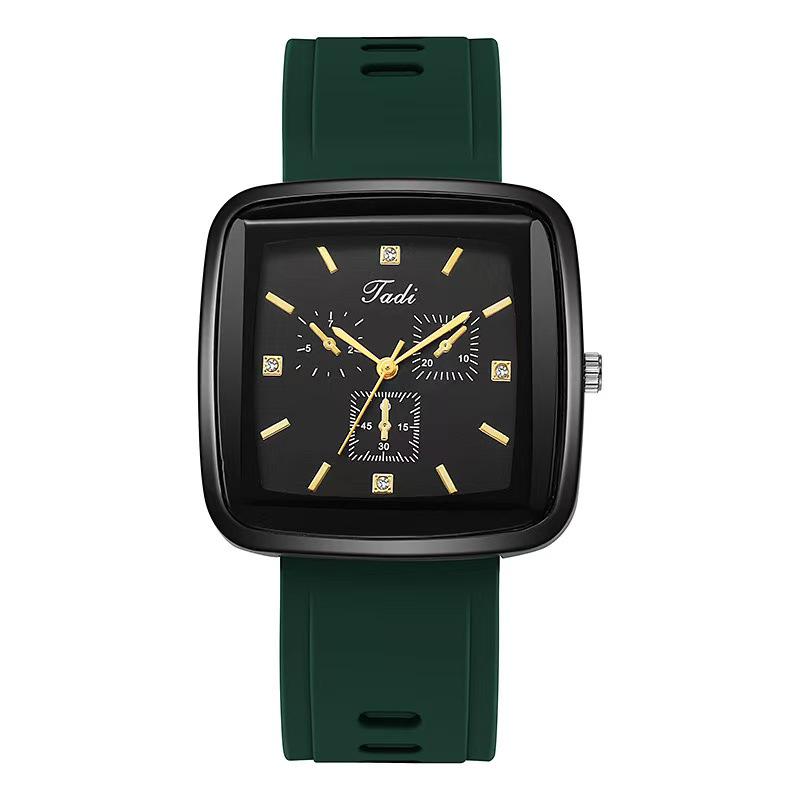 Chic Women's Square Silicone Strap Quartz Watch - Light Luxury & Casual Fashion
