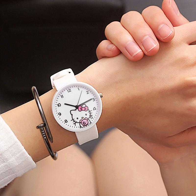 

Student Simple Cute Candy Color Soft Girl Small Fresh Versatile Watch Silicone With белый