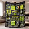 2026 New Flannel Blanket Featuring a Pickleball Theme, Measuring 130.05Cm X 150.11Cm, Suitable for Machine Washing, Durable Against Tears, All-Season