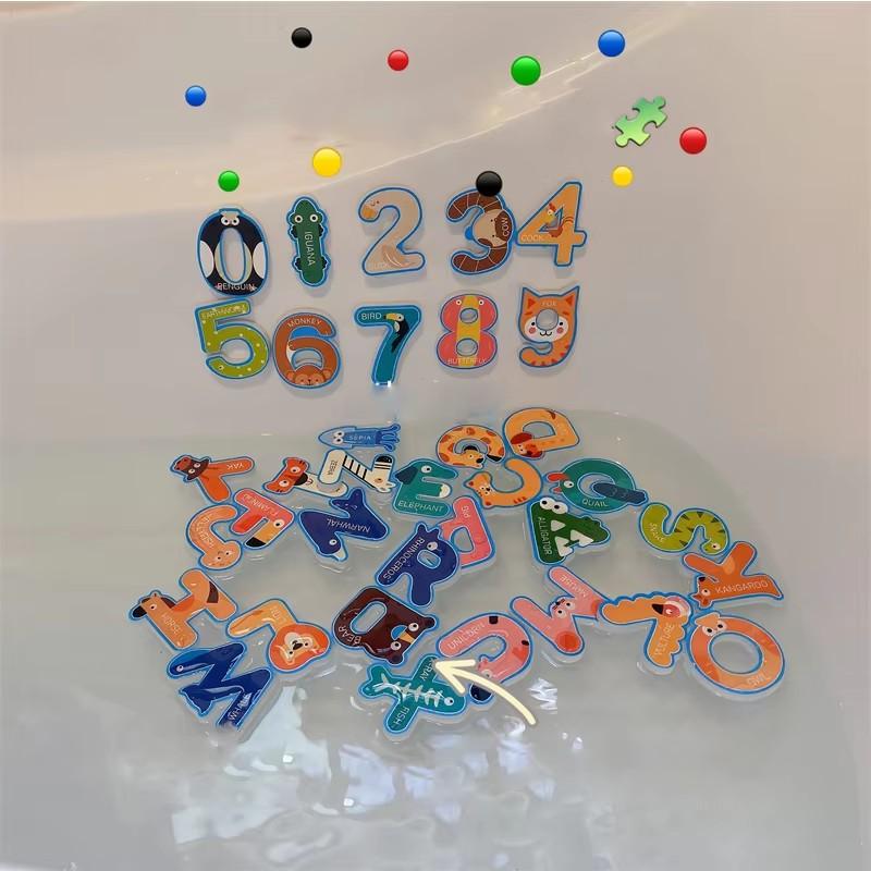 Baby Toy Bath Toys Early Education for Kids Soft EVA Paste Bathroom Toys Animal Cognitive Floating Water Toy for Boys Girls TMZ