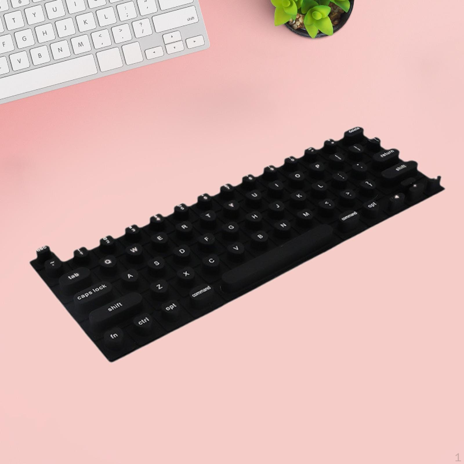 

Пленка для клавиатуры Nail Art, легко моющаяся, рельефная, силикон, универсальная Black