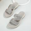 Z Strap Rhinestone Slide Sandal For Women Arch Support Orthotic Comfortable Walking Sandals Lightweight Open Toe Slip On Summer