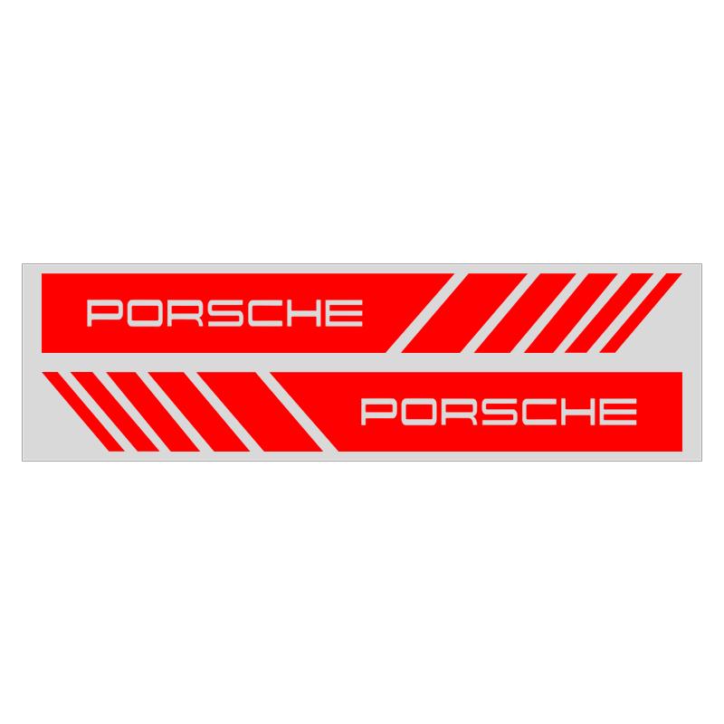 2Pcs Car Stripe Stickers Rearview Mirror Reflective Vinyl Decals Decoration For Porsche Cayenne Panamera Macan Boxster 911 Carrera-GT 944 918 917