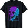 Pastel Melting Skull Skeleton Death Head Halloween Goth Cotton Men T Shirt