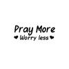Decal pentru oglindă Pray Worry Less, Decaluri auto pentru femei, Decal pentru oglindă Faith, Decal drăguț din vinil, Decal creștin pentru oglinda auto, Religios