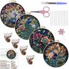 1 PC Peacock Pattern Embroidery DIY Fabric Craft Set with Tools