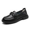 Leather Loafers for Women In SpringSeason BrandNew Lady British Style Leather FootPairs for Lady FootPairs Small Fragrance Style Single FootPairs