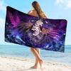 Gamer Albedo Anime Sexy Girls Beach Towel Colorful Bath Towels For Girl Microfiber Quick Dry Custom Sand Free Beach Yoga Spa
