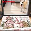 1pc Ultra-Soft Flannel Snowman House Door Rug - Non-Slip Suitable for Living Room, Machine Washable & Fade-Resistant Suitable for Bedroom, Kitchen, Ha