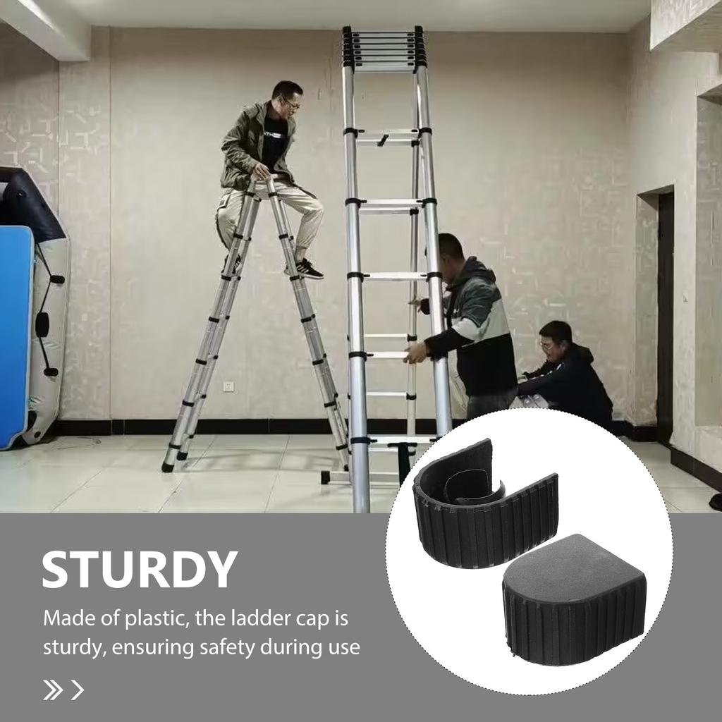 2Pcs Ladder Protective Covers Heavy Duty Plastic End Caps for Extension Ladders Aluminum Alloy Ladder Accessories