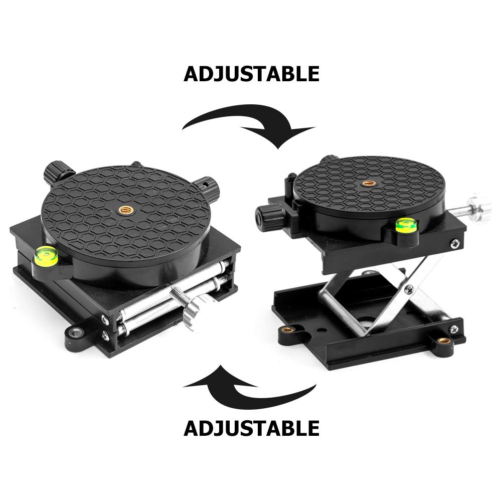 Aluminium Alloy Laser Level Bracket Lab Lift Platform 360 Degree Rotation Table Lifting Stand Workbench Base Woodworking Benches