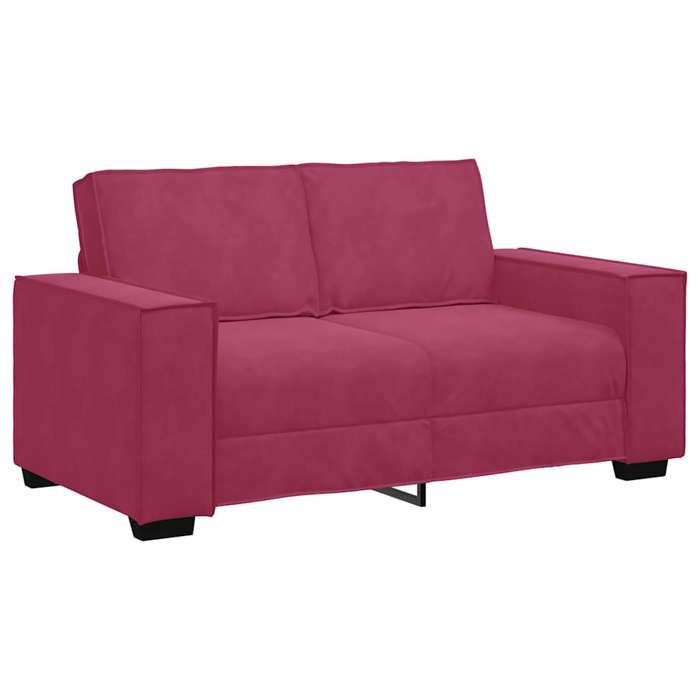 VidaXL Canapé à 2 places Rouge bordeaux 120 cm Velours, canapé, canapé deux places, canapé 2 places en velours, couche, 4105014