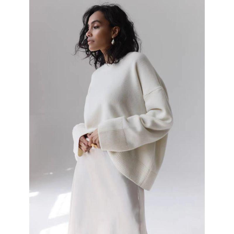 Fashion Wind Fall and Winter New round Neck Knitwear Loose Pullover Crew Neck Loose Sweater