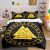 Golden Valknut, Runic Circle. Bedding Sets Duvet Cover Sets Duvet Covers Pillowcases(1*Duvet Cover 2*Pillowcases Without Duvet Insert)