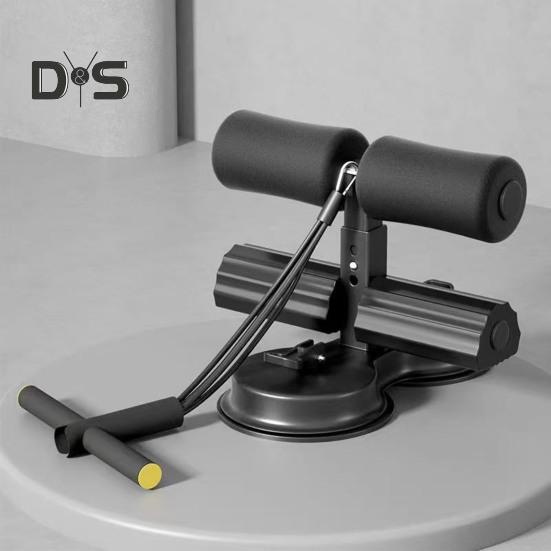 Sit-up-Assistenzstange mit Widerstandsband, Bauchmuskeltraining für den Innenbereich, Sit-up-Fußhalter mit zwei Saugnäpfen, Heim-Fitnessgerät