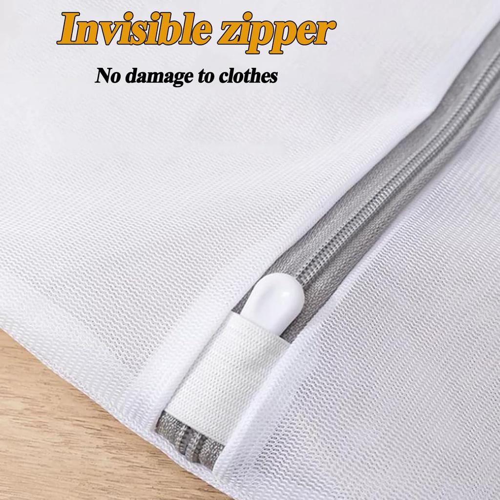 3 Packs Fine Mesh Laundry Bags- Jumbo Durable Delicates Bag for Washing Machine for Jackets, Curtains,Lingerie, Shoes