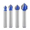 1/4inch 6mm Shank 90 Degree V Groove Template V-Groove V Grooving Router Bitit Carbide Milling Cutter Wood Drilling