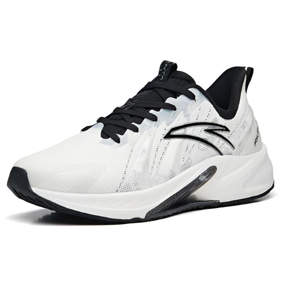 New Anta Rocket 4.0 Anti Slip And Wear Resistant Breathable Low Top Running Shoes Men's White Black 112245530-3