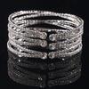 Multilayer Crystal Cuff Bracelet for Women Sparkling Rhinestones Bangle Handmade Jewelry Accessory for Any Outfit