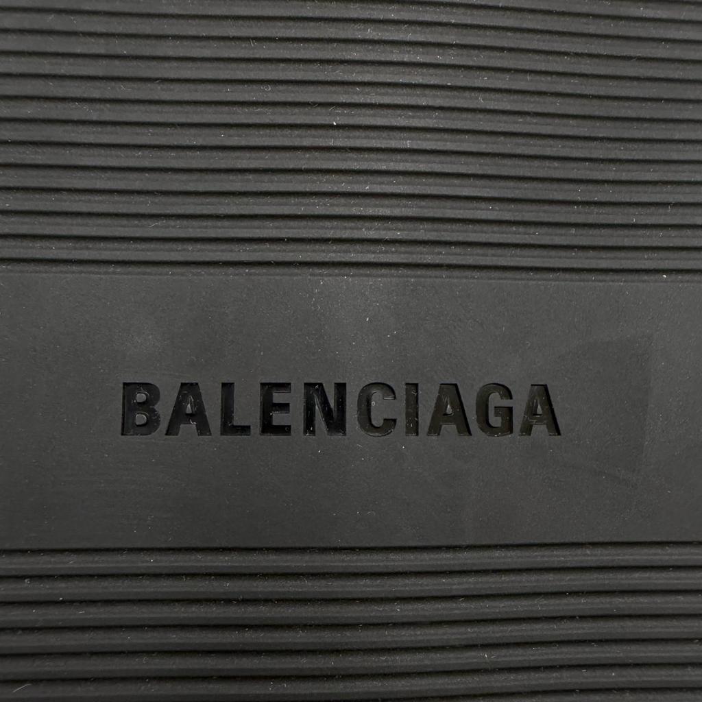 Pristine BALENCIAGA Sandals SUNSET FLAT BB black leather mens 42 828478 Used