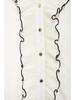 Autumn New Arrival: Women's Long Sleeve V-Neck Shirt with Pleated Layered Decor