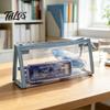 Student Pen Storage Transparent PVC Pencil Case, Large Capacity Waterproof Stationery Wide Opening Pouch Organizer, Durable Zipper Bag for School
