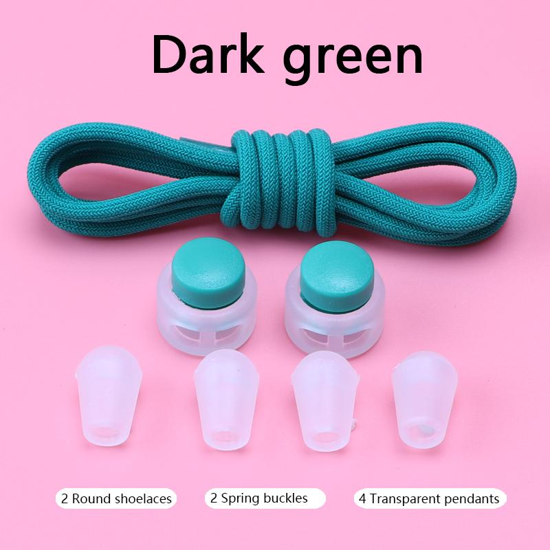 Spring Lock Shoelaces No Tie Shoe Laces Sneakers Round Elastic Shoe Lace Kid Adult Quick Without Ties Shoestrings Rubber Bands