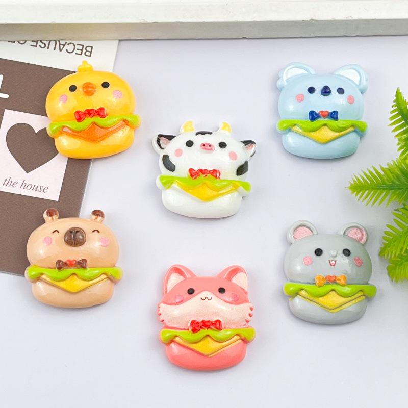 Adorable Capybara Resin Accessories Set: DIY Cream Glue, Phone Case Decor, Hair Clip & Tie, Stationery Box, Fridge Magnet