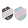 Artistic Alloy Letter Shield Brooch With Colorful Cartoon Style For Trendy Fashion