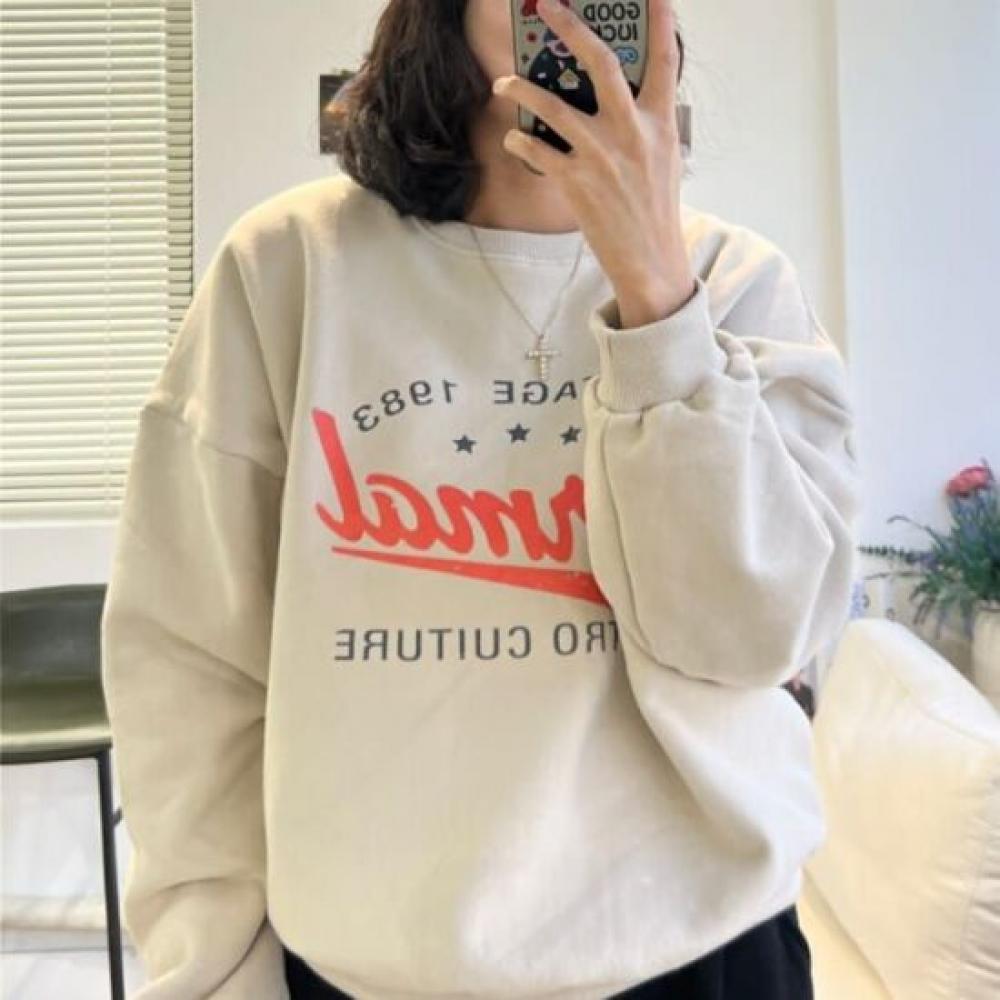 Dabimong Men 1983 Fleece Printed Sweatshirt 3colors 5599
