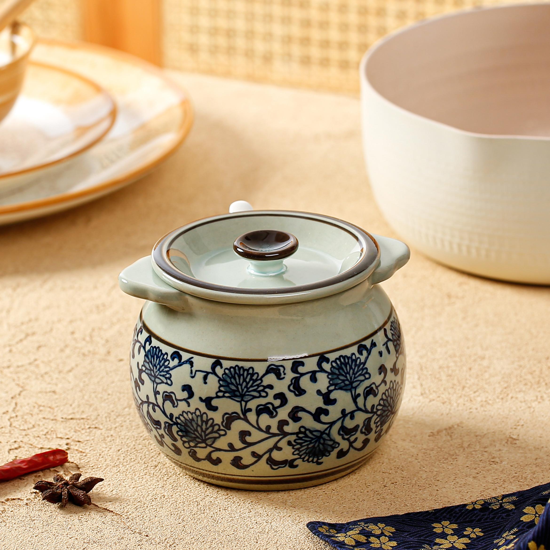 

Ретро керамическая банка для приправ, контейнер для соли и глутамата натрия, кухонные принадлежности для приготовления пищи, керамическая банка для приправ